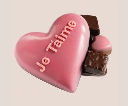 Cœur en chocolat Je t'aime Fête des Mères