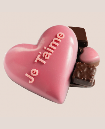 Cœur en chocolat Je t'aime Fête des Mères