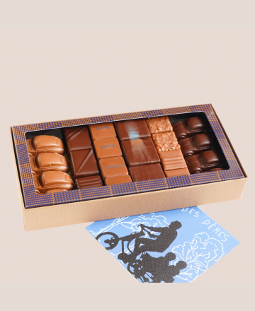 Boite chocolats fête des pères voiture en chocolat