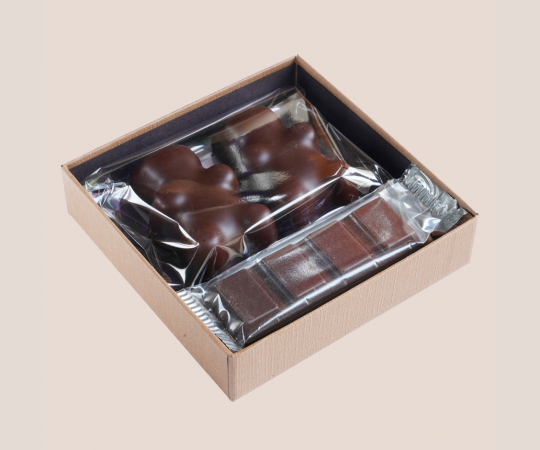 boite goûter ours guimauve barre chocolat gourmet box chocolate bar marshmallow bear