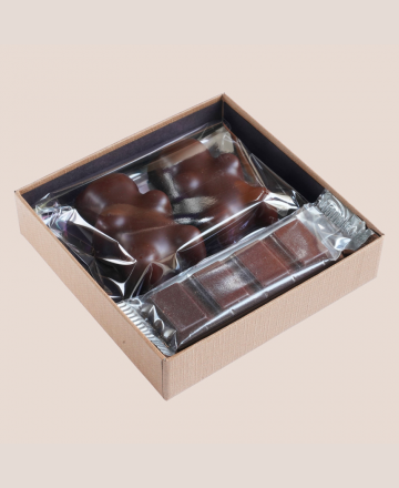 boite goûter ours guimauve barre chocolat gourmet box chocolate bar marshmallow bear