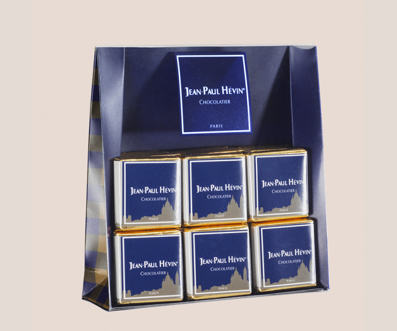 Sachets palets chocolat au lait emballés