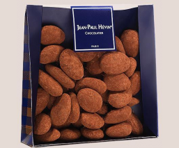 Bag of cocoa powder almonds