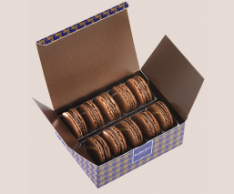 Box of 10 chocolate macarons