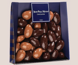 Bag of dark and milk chocolate almonds