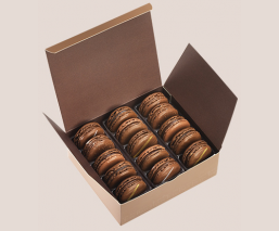Box of 15 all-chocolate macarons