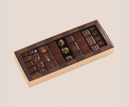 Boite chocolats noirs assortis 320g