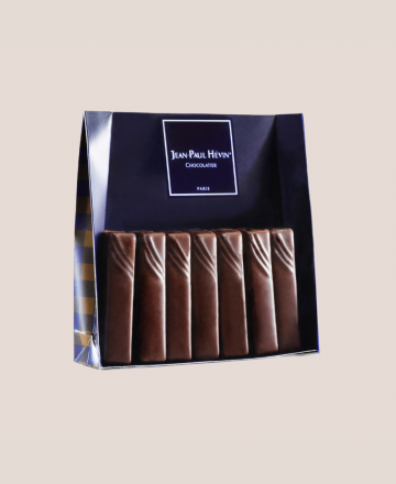 Bag of dark chocolate pistachio bars