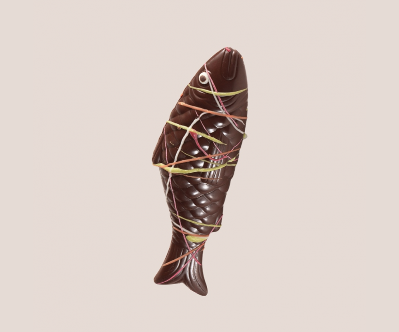 poisson en chocolat au lait 16cm Pâques 2024