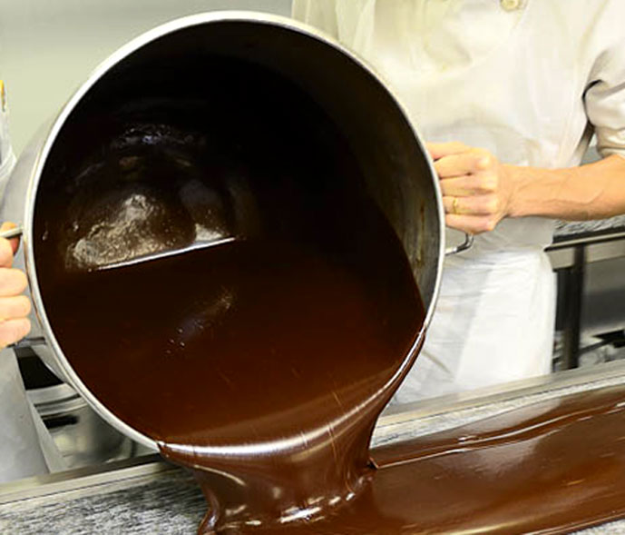 Versement du chocolat